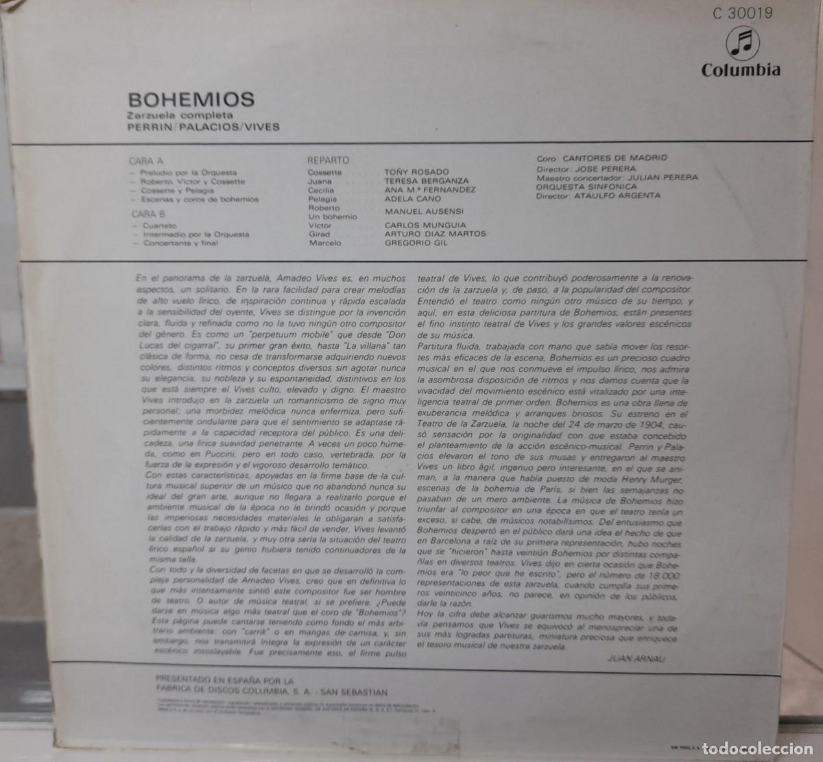 Discos de vinilo: LP BOHEMIOS (1962) - Foto 2