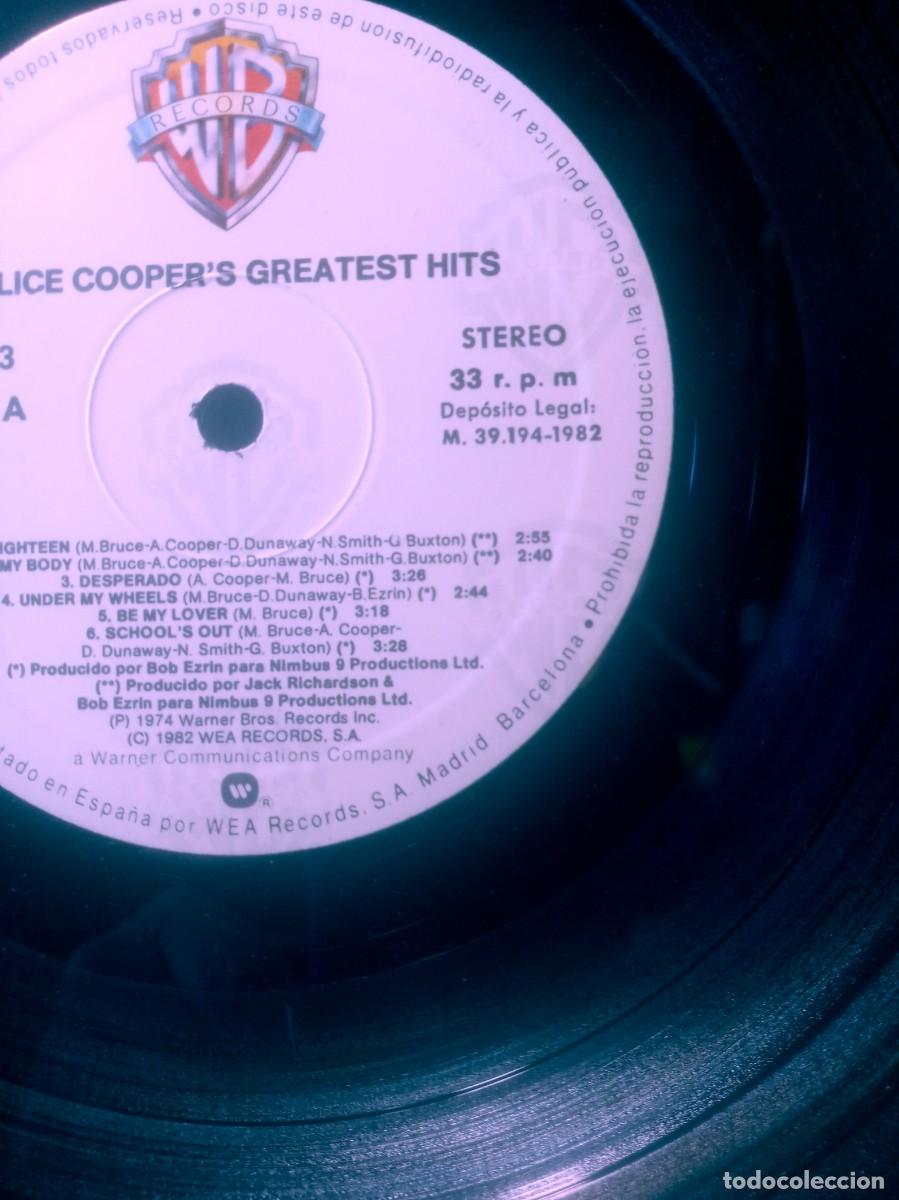 Discos de vinilo: ALICE COOPER-GREATEST HITS. - Foto 2