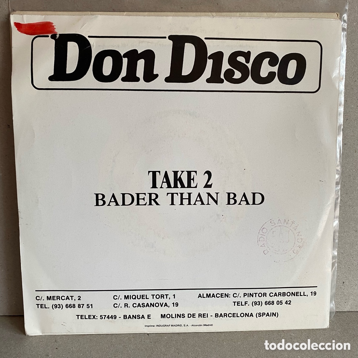 Discos de vinilo: Take 2 - Badder Than Bad (7&rdquo;, S/Sided, Promo) - Foto 2