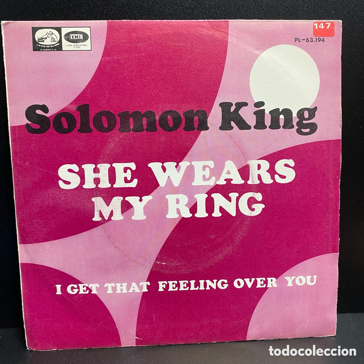 Discos de vinilo: Solomon King - She Wears My Ring (7&rdquo;, Single) - Foto 1