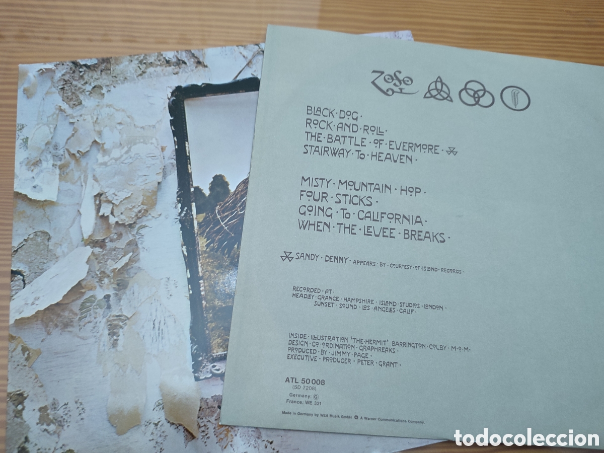Discos de vinilo: Disco vinilo LP de Led Zeppelin &rdquo; IV &rdquo; ,absolutamente como nuevo!! - Foto 4