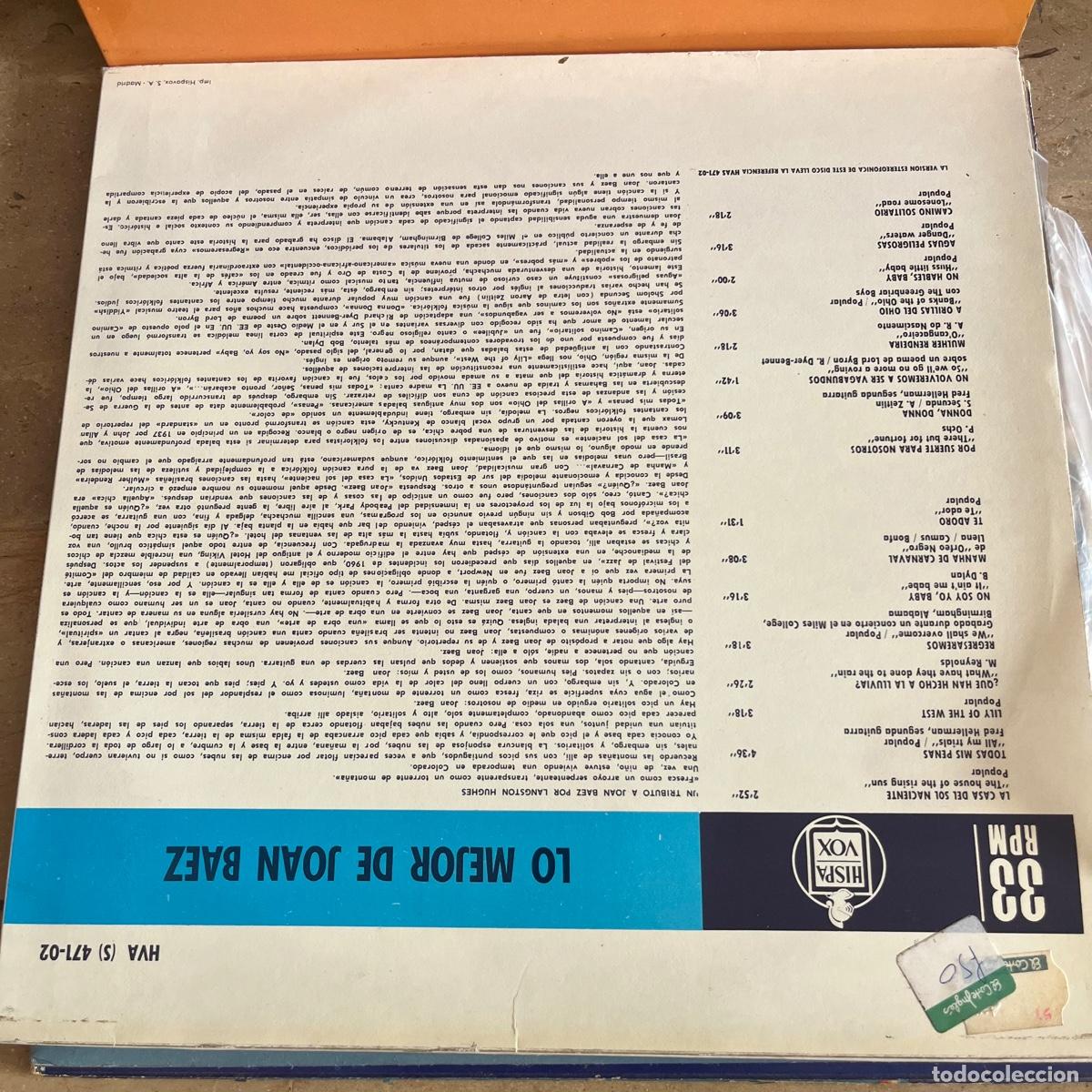 Discos de vinilo: 5 discos de Joan B&aacute;ez - Foto 13
