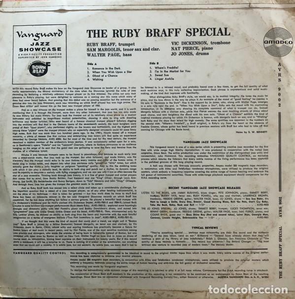 Discos de vinilo: Ruby Braff - Ruby Braff Special (LP, Album) Label:Amadeo Cat#: AVRS 9002 - Foto 2
