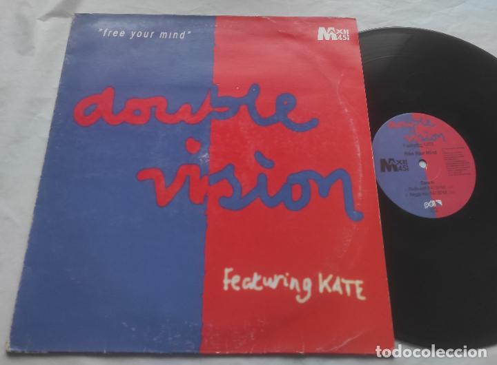 Discos de vinilo: Double Vision Featuring Kate &lrm;&ndash; Free Your Mind-MAXI - Foto 1