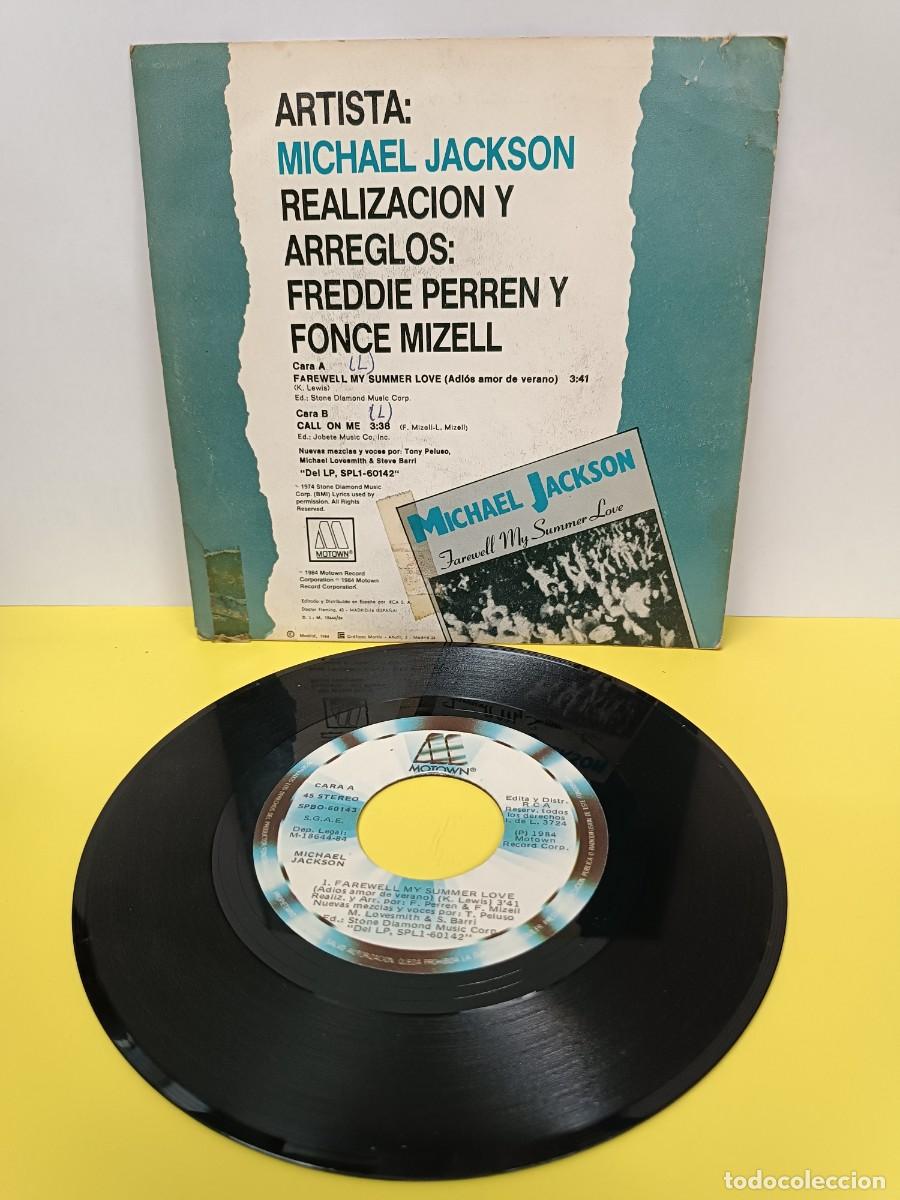 Discos de vinilo: MICHAEL JACKSON - ADIOS AMOR DE VERANO - SINGLE DISCO DE VINILO - Foto 2