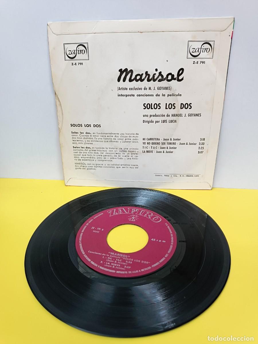 Discos de vinilo: MARISOL - INTERPRETA CANCIONES DE LA PELICULA SOLOS LOS DOS - SINGLE DISCO DE VINILO - Foto 2