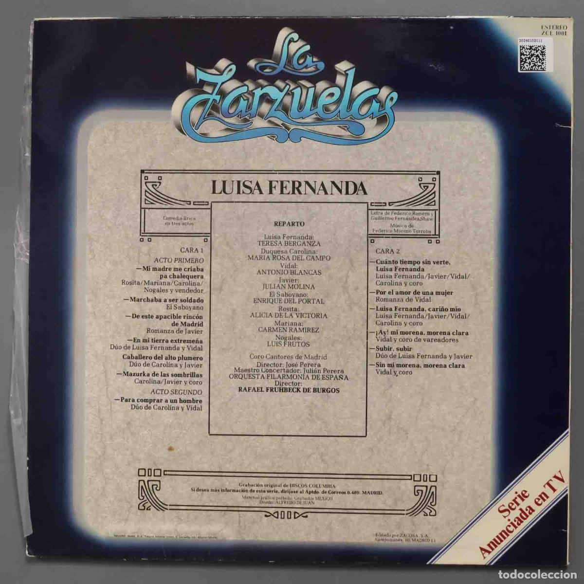 Discos de vinilo: LP. Burgos &ndash; Luisa Fernanda - Foto 2