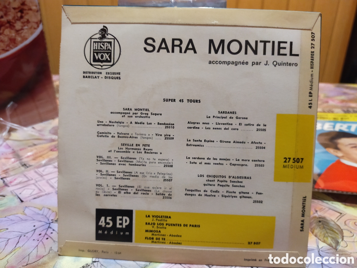 Discos de vinilo: Sara Montiel ep la violetera + 3 Francia - Foto 2