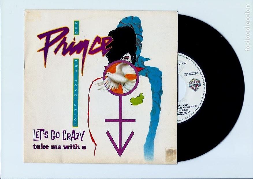 Discos de vinilo: PRINCE. Lets go crazy (vinilo single promo 1985) - Foto 1