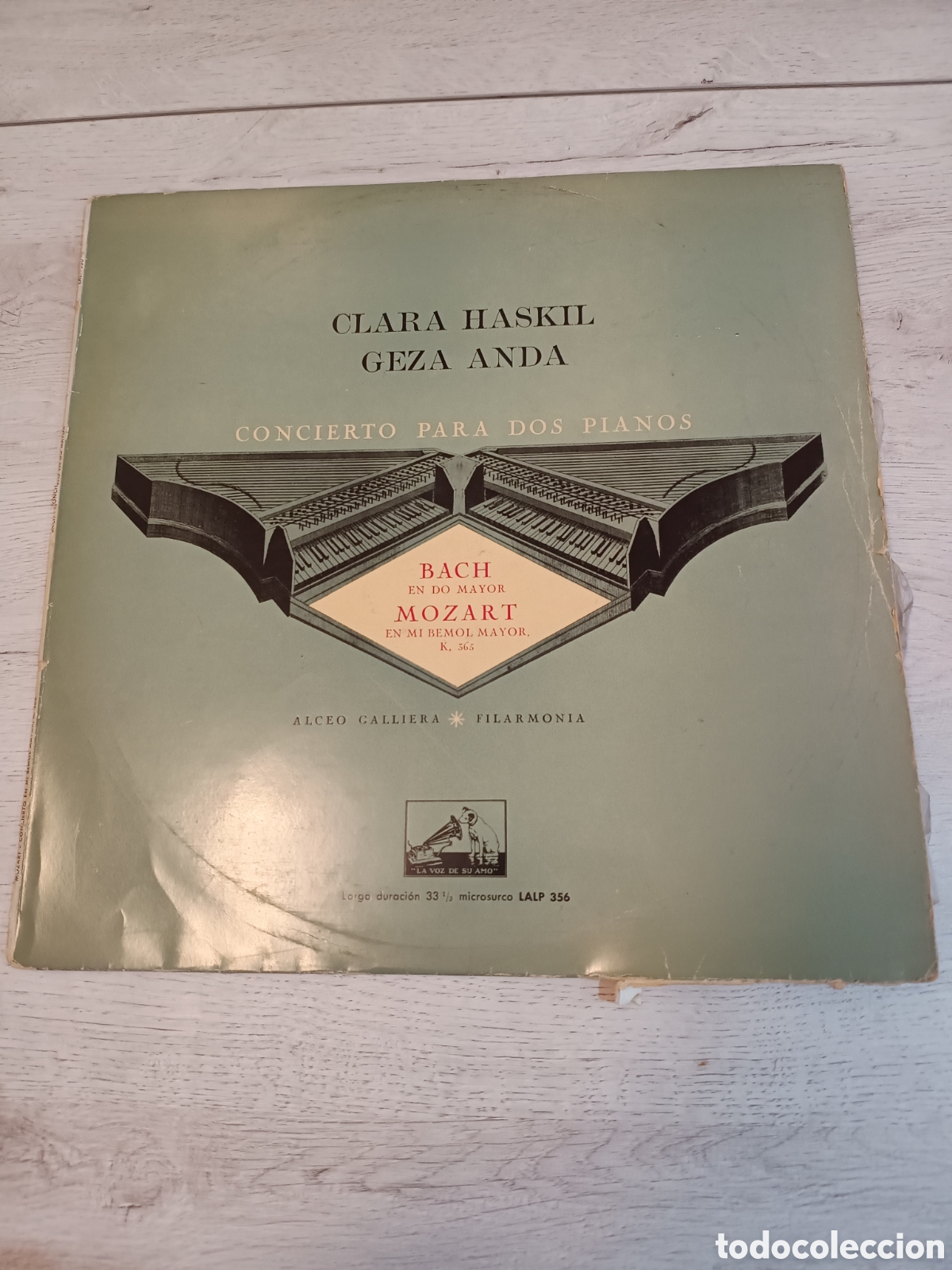 Discos de vinilo: Bach en Do mayor y Mozart en mi bemol - Foto 1
