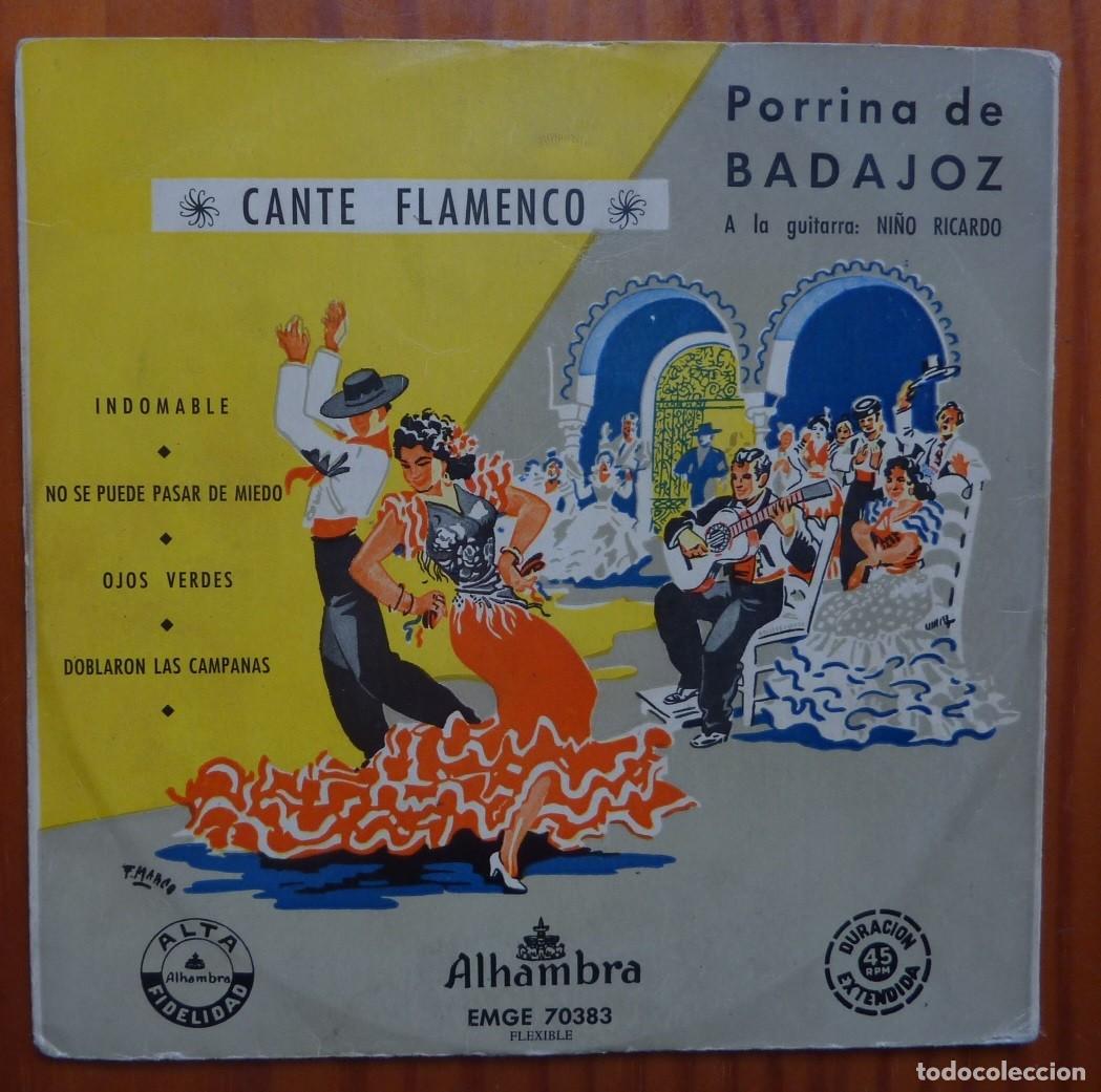 Discos de vinilo: PORRINA DE BADAJOZ / INDOMABLE+3 / EP - Foto 1