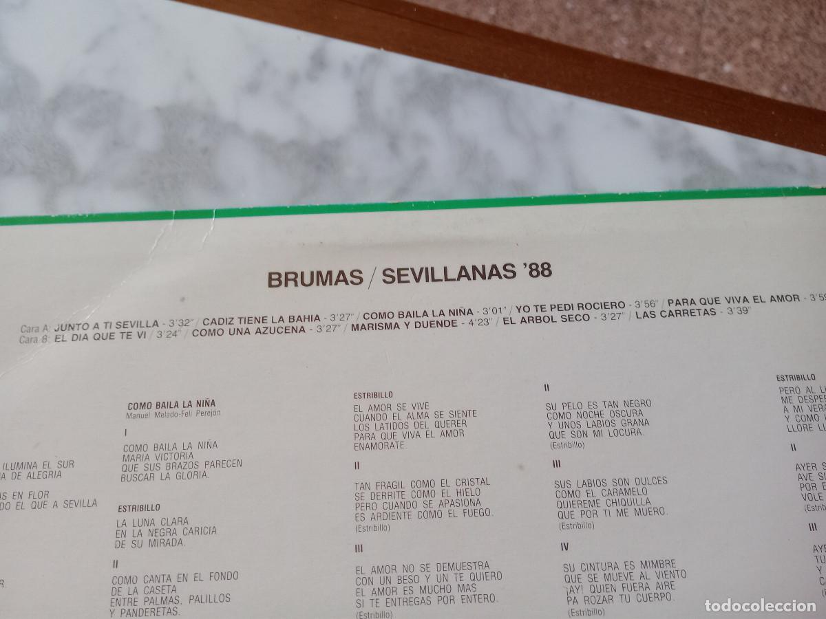 Discos de vinilo: BRUMAS / ENAMORARSE DE SEVILLA - Foto 3