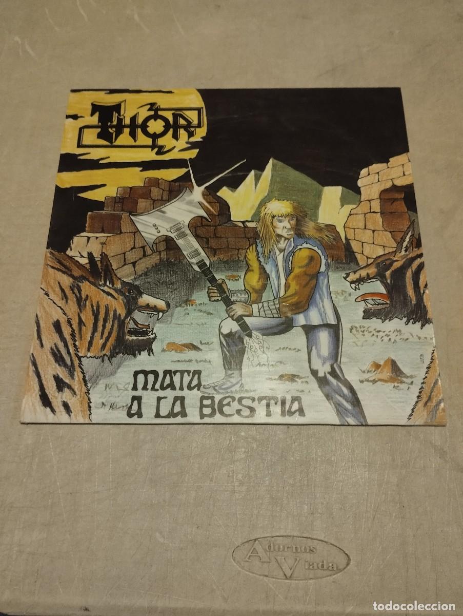 Discos de vinilo: Thor LP Mata A La Bestia Esp.1989 - Foto 1