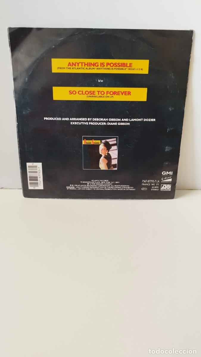 Discos de vinilo: Debbie Gibson &ndash; Anything Is Possible.Vinilo Single - Foto 3
