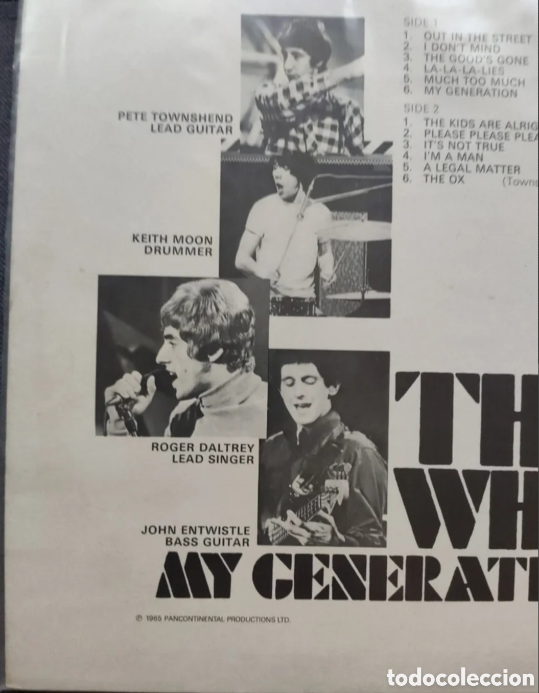 Discos de vinilo: THE WHO - MY GENERATION - Foto 3