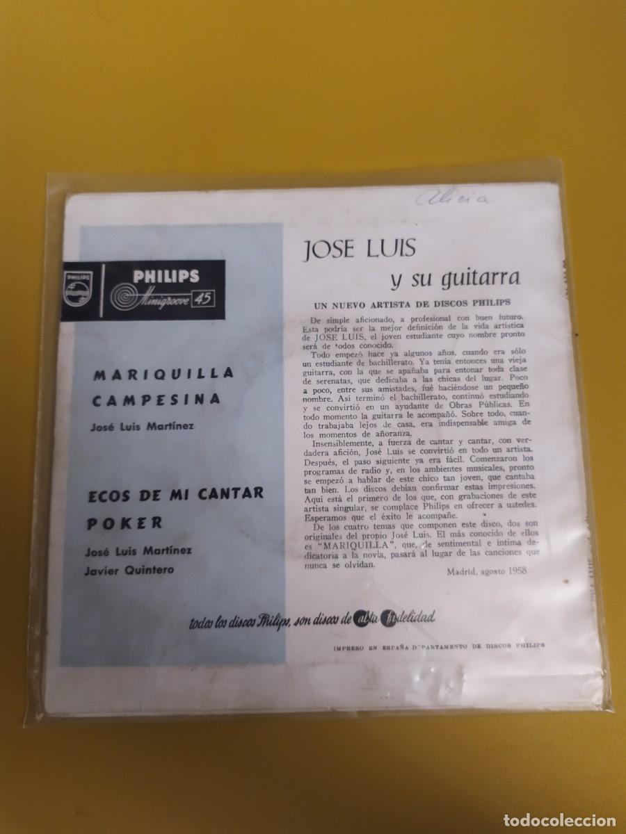Discos de vinilo: Jos&eacute; Luis - Mariquilla EP 1959 - Foto 2