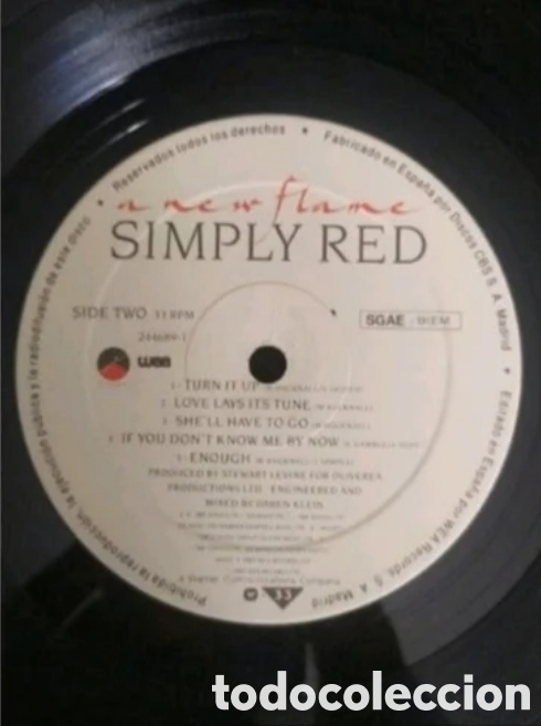 Discos de vinilo: Lp Simply Red. A New flame - Foto 4