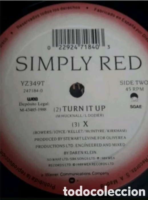 Discos de vinilo: Maxi single Simply Red. Its only love - Foto 4