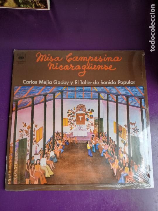 Disques de vinyle: Carlos Mej&iacute;a Godoy Y El Taller De Sonido Popular - LP CBS 1977 Misa Campesina Nicarag&uuml;ense - FOLK 70