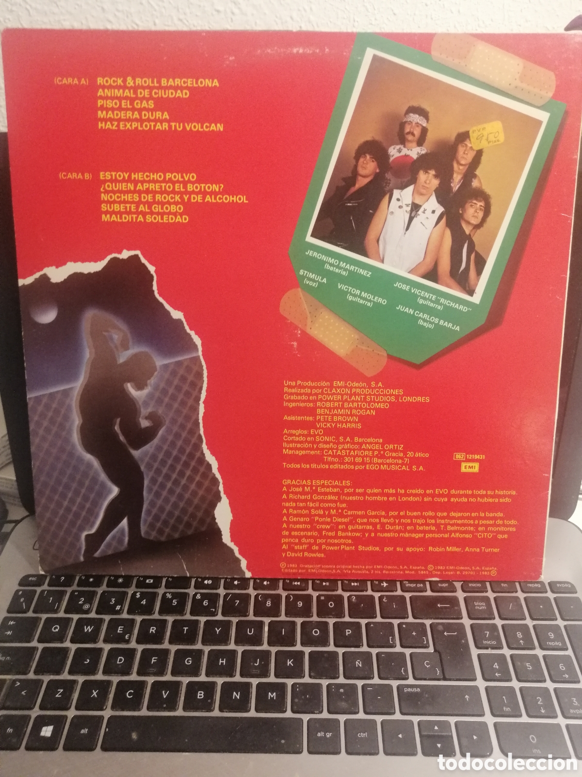 Discos de vinilo: Evo - Animal de ciudad Lp (Original 80s) - Foto 2