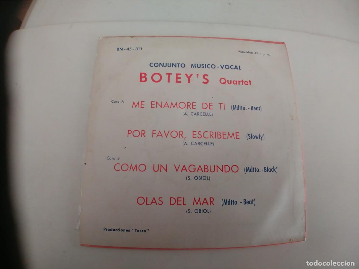 Discos de vinilo: BOTEY&acute;S QUARTET-EP ME ENAMORE DE TI +3 - Foto 2