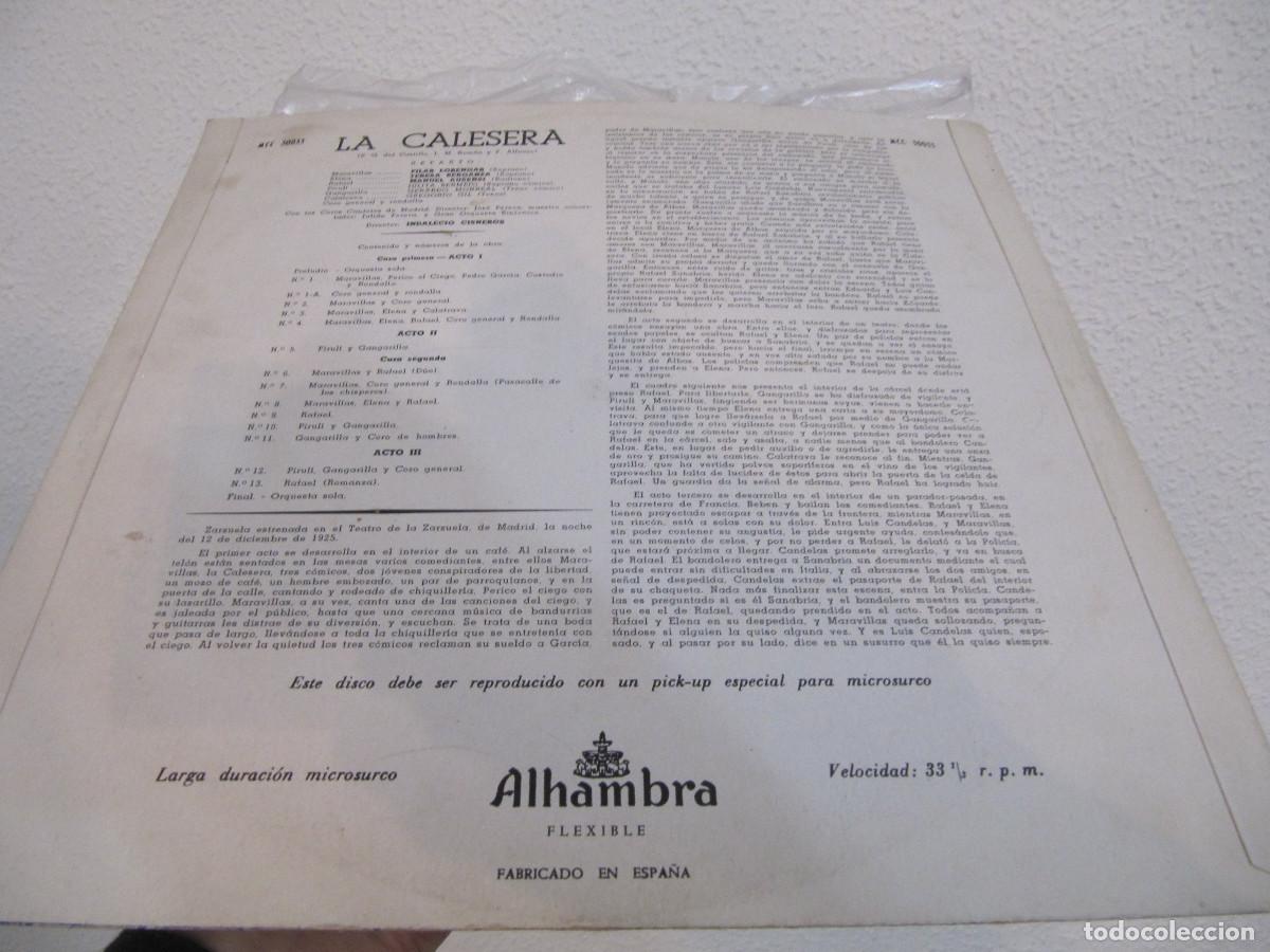 Discos de vinilo: LA CALESERA. FRANCISCO ALONSO - Foto 3