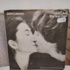 Discos de vinilo: JOHN LENNON. SINGLE. ” ( JUST LIKE ) STARTING OVER ”. PRIMERA EDICIÓN ESPAÑOLA. 1980. GEFFEN RECORDS