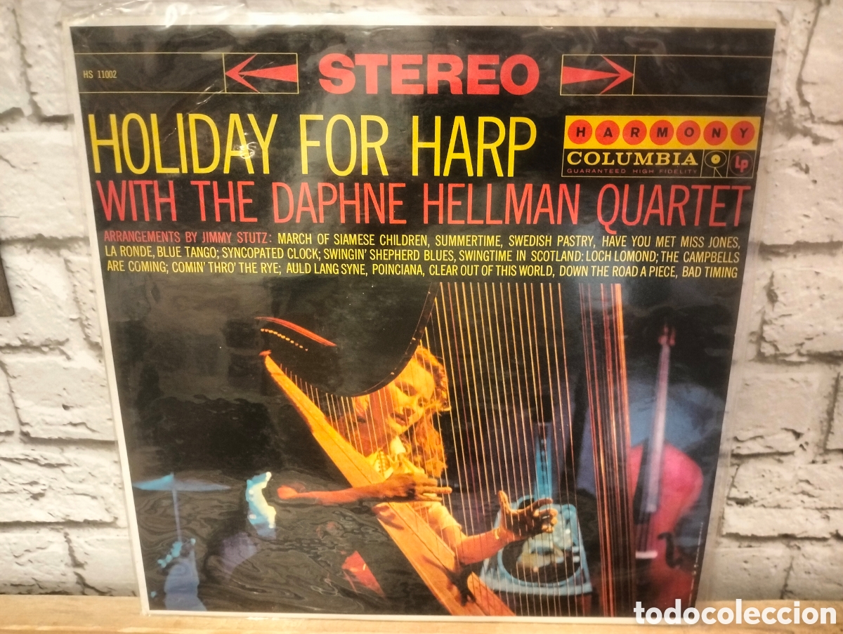 Discos de vinil: Daphne Hellman Quartet&nbsp;&ndash;&nbsp;Holiday For Harp. Lp vinilo edici&oacute;n USA de 1959