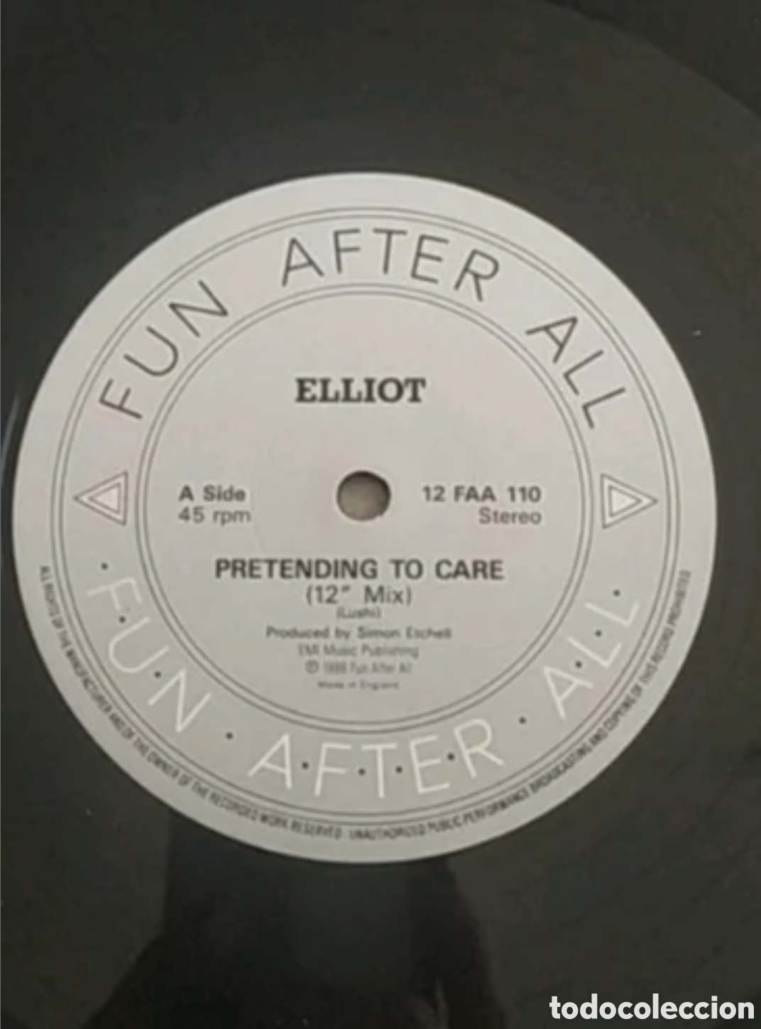 Discos de vinilo: Maxi single Elliot. Pretending to care - Foto 3