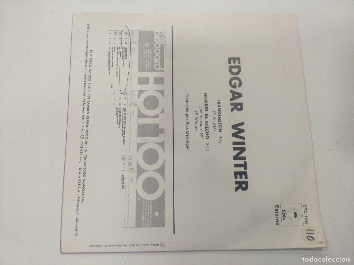 Discos de vinilo: EDGAR WINTER/FRANKENSTEIN/SINGLE. - Foto 3