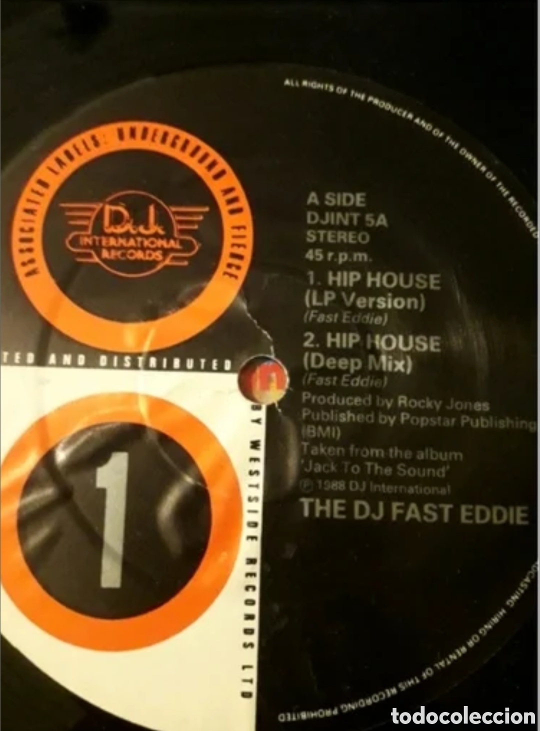 Discos de vinilo: Maxi single DJ Fast Eddie. Hip House - Foto 3