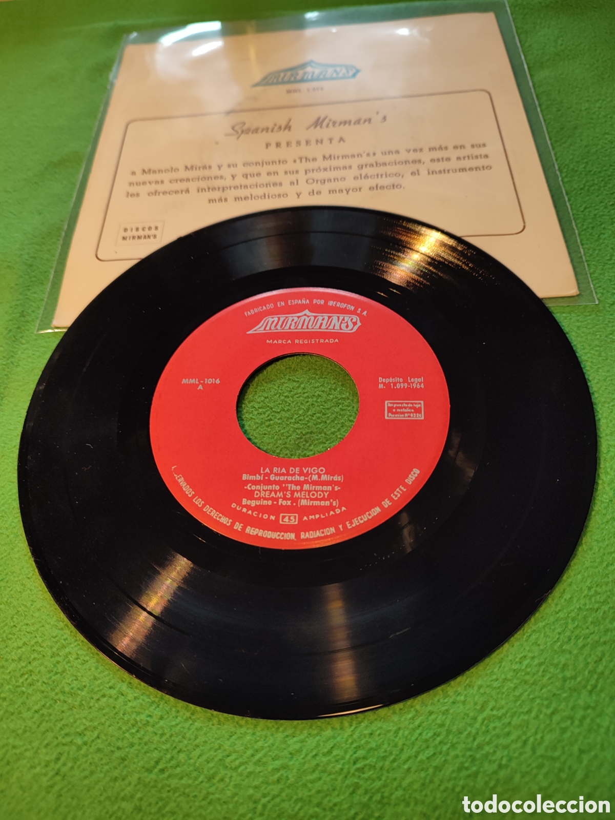Discos de vinilo: Manolo Miras - La r&iacute;a de Vigo + 3 - Foto 2