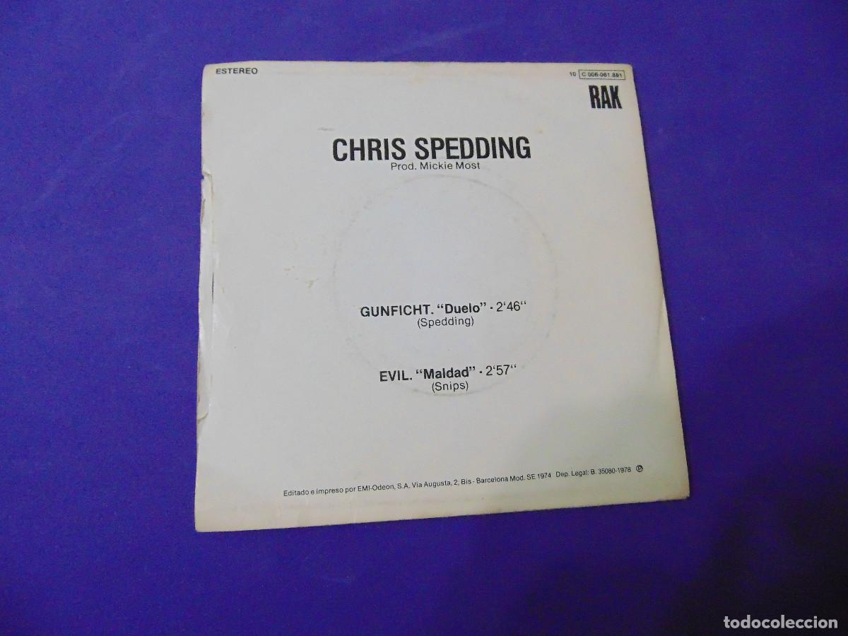Discos de vinilo: Chris Spedding &ndash; Gunficht (Duelo) - SINGLE 1978 - Foto 3
