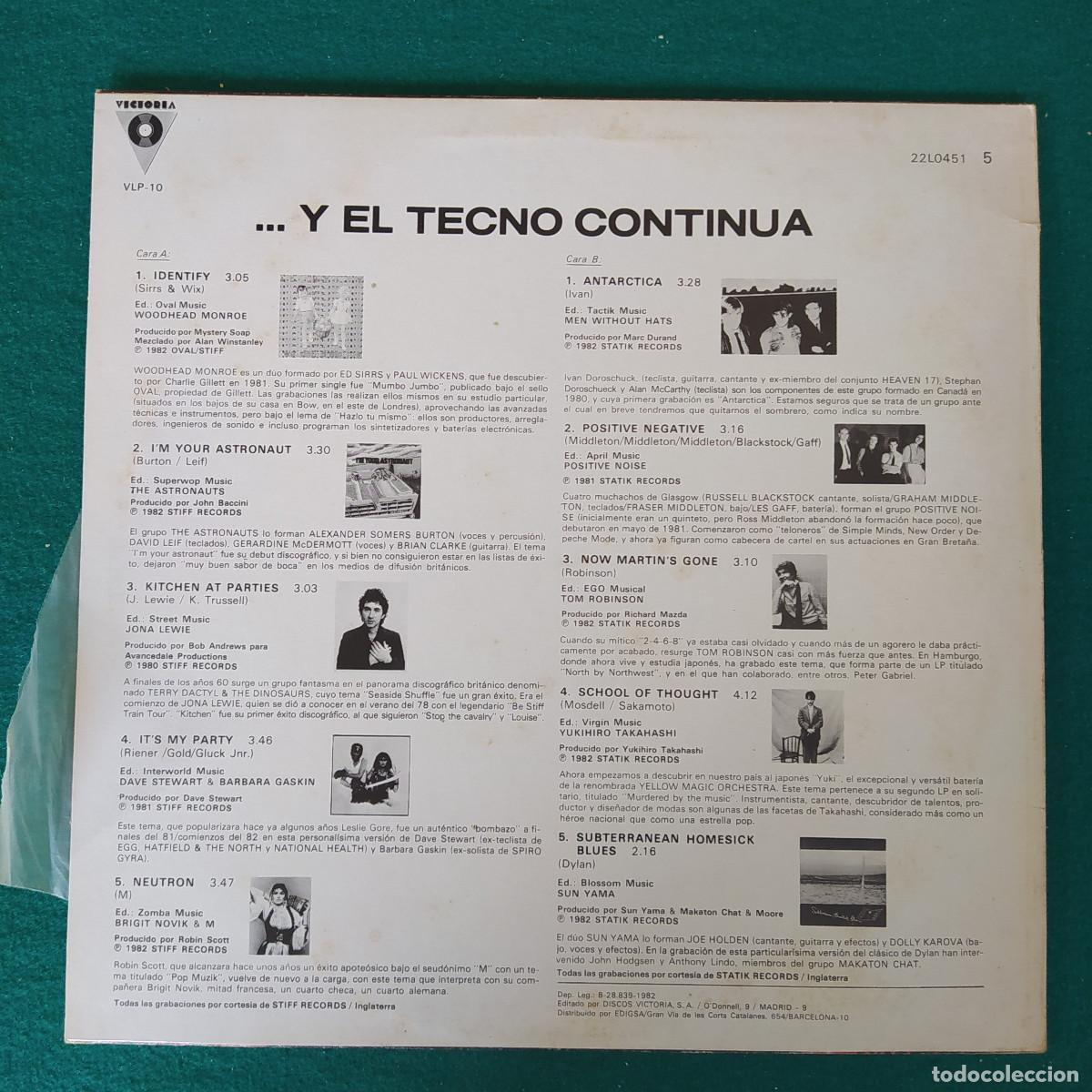 Discos de vinilo: Y El Tecno Continua . - Foto 2