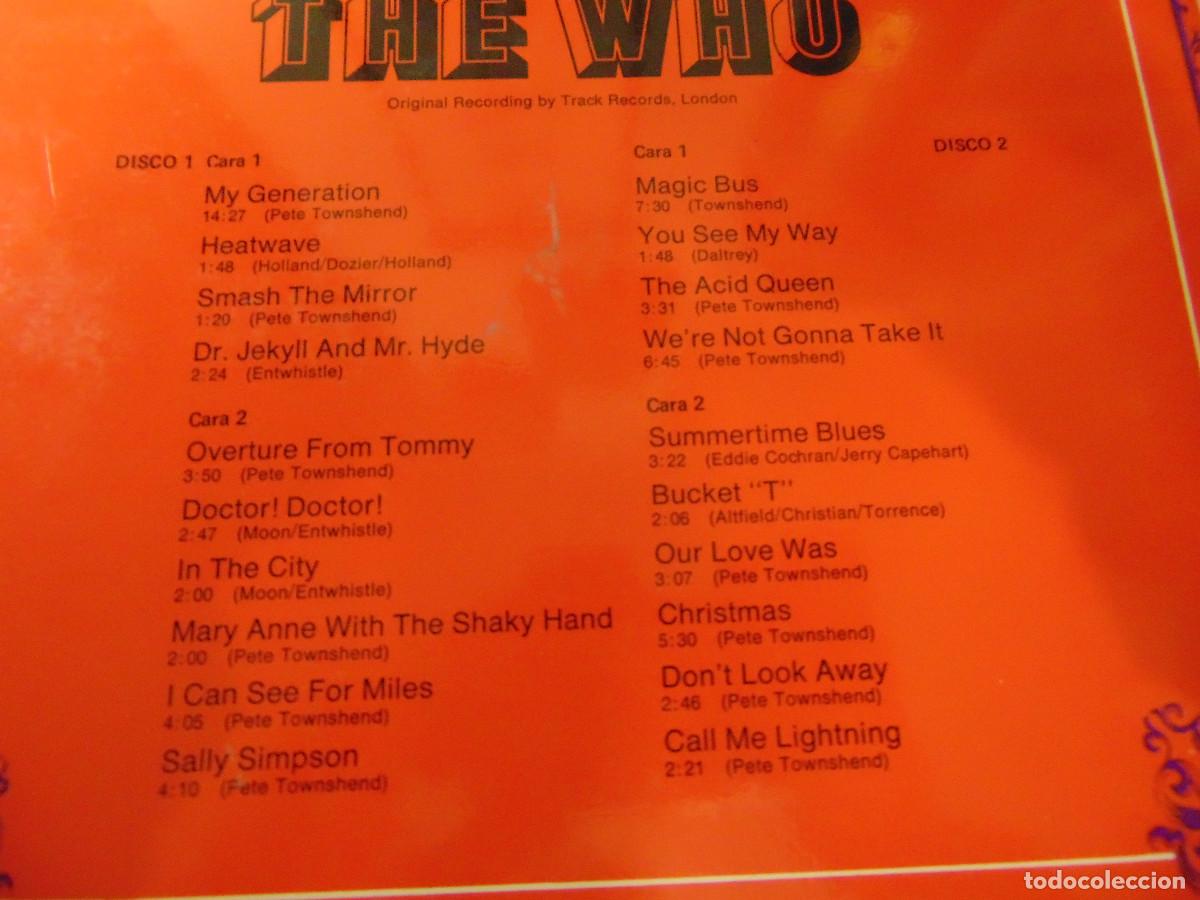 Discos de vinilo: THE WHO - POP HISTORY - DOBLE LP 1971 - Foto 5