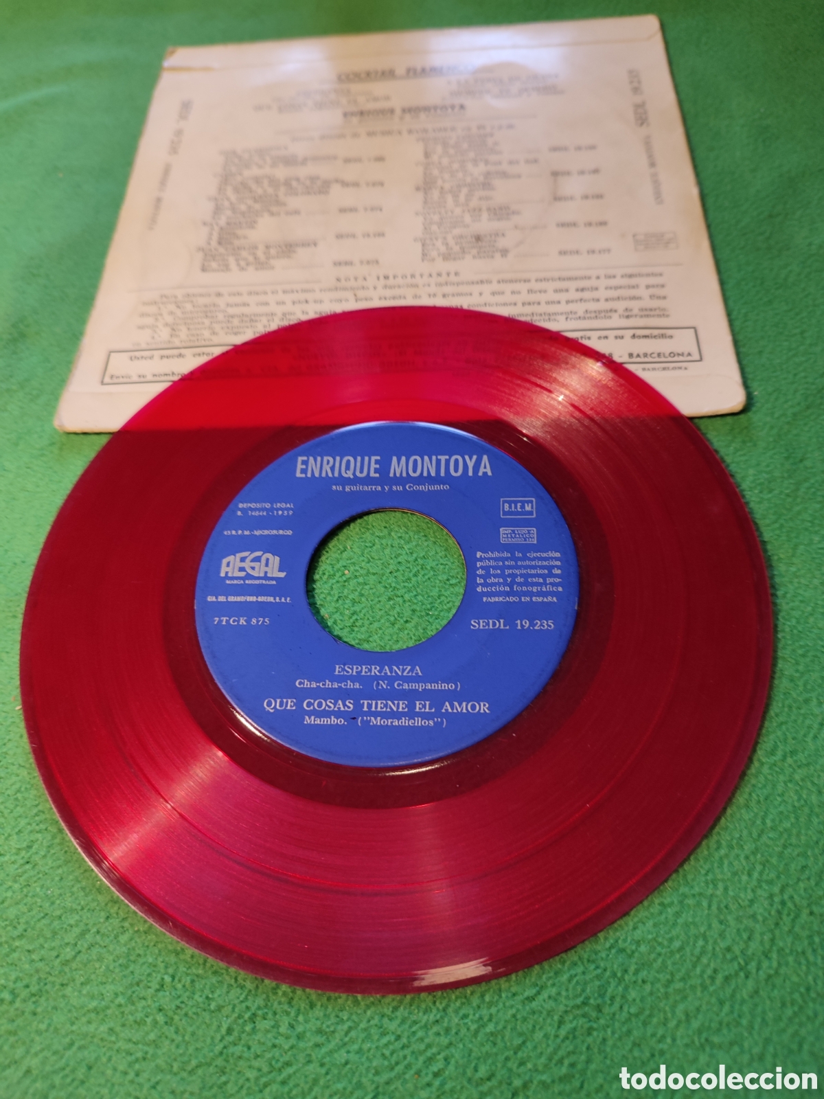 Discos de vinilo: Enrique Montoya - Esperanza + 3 - Foto 2