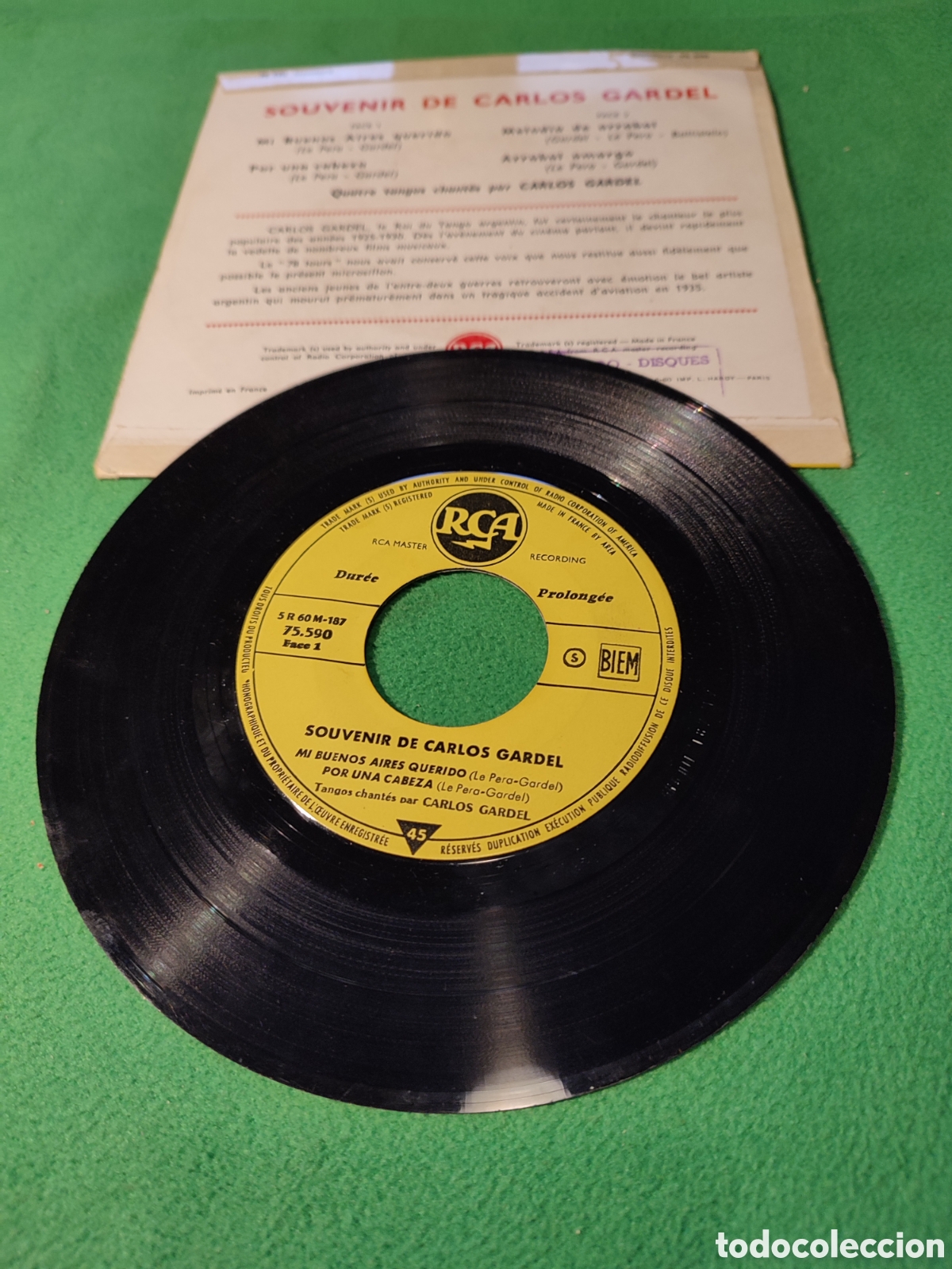 Discos de vinilo: Carlos Gardel - Mis buenos Aires querido+ 3 - Foto 2