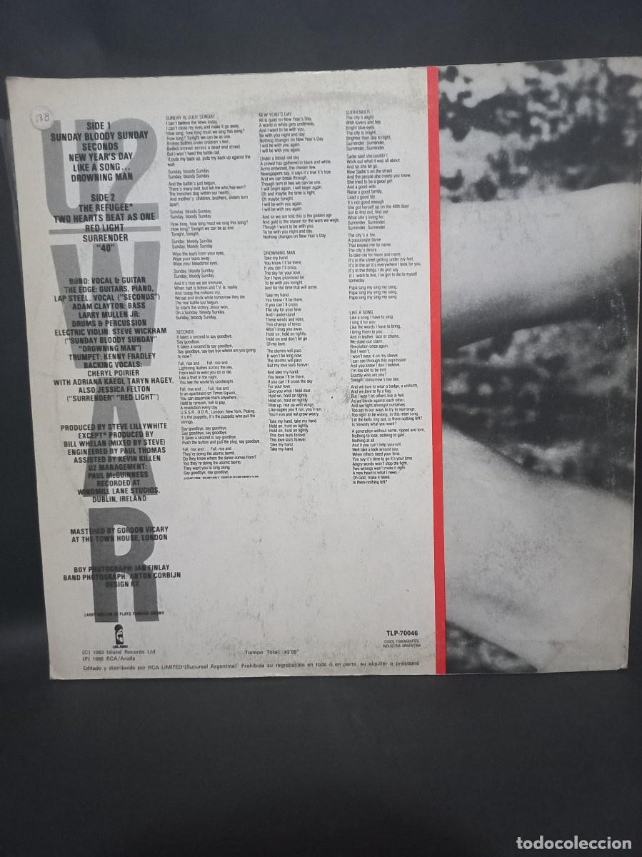 Discos de vinilo: U2 - WAR / TLP-70046 - 1986 - Foto 2