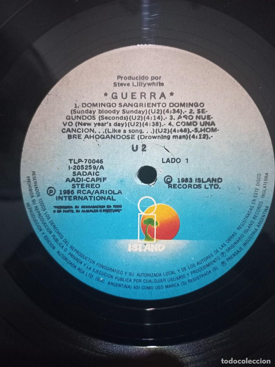 Discos de vinilo: U2 - WAR / TLP-70046 - 1986 - Foto 3