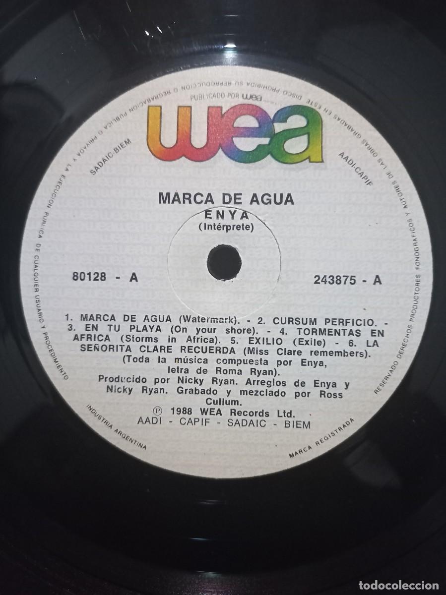 Discos de vinilo: ENYA - MARCA DE AGUA / 243875-A - 1988 - Foto 3