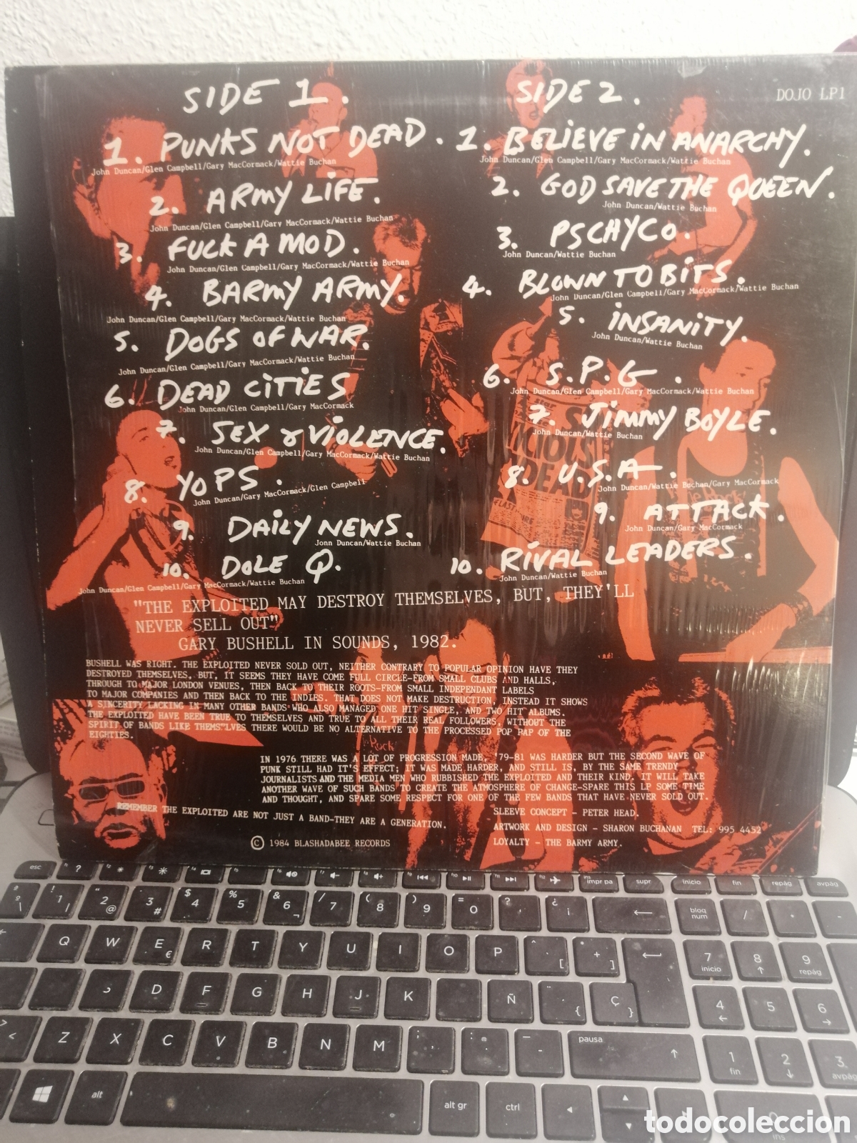Discos de vinilo: Exploited - Totally exploited Lp (80s original) - Foto 2