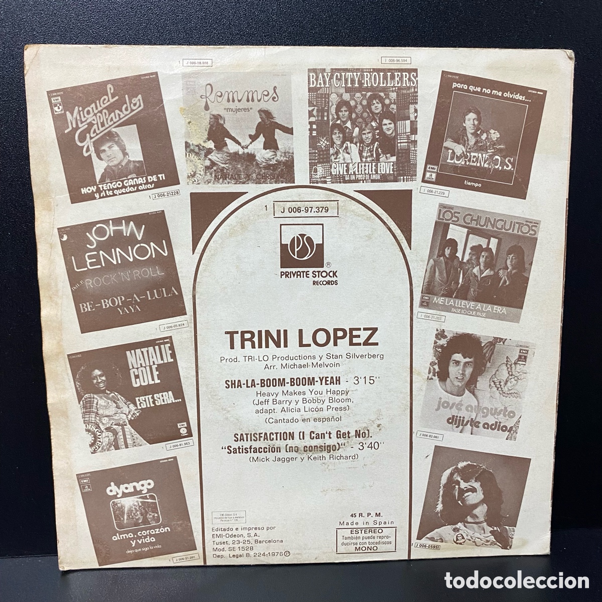 Discos de vinilo: Trini Lopez - Sha-La-Boom-Boom-Yeah (7&rdquo;, Single) - Foto 2