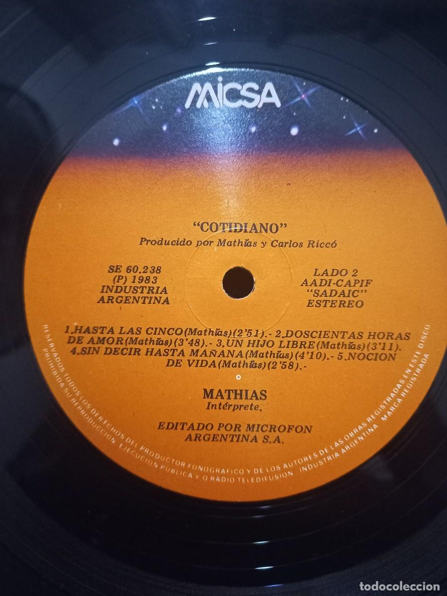 Discos de vinilo: MATHIAS - COTIDIANO / SE-60238 - 1983 - Foto 3