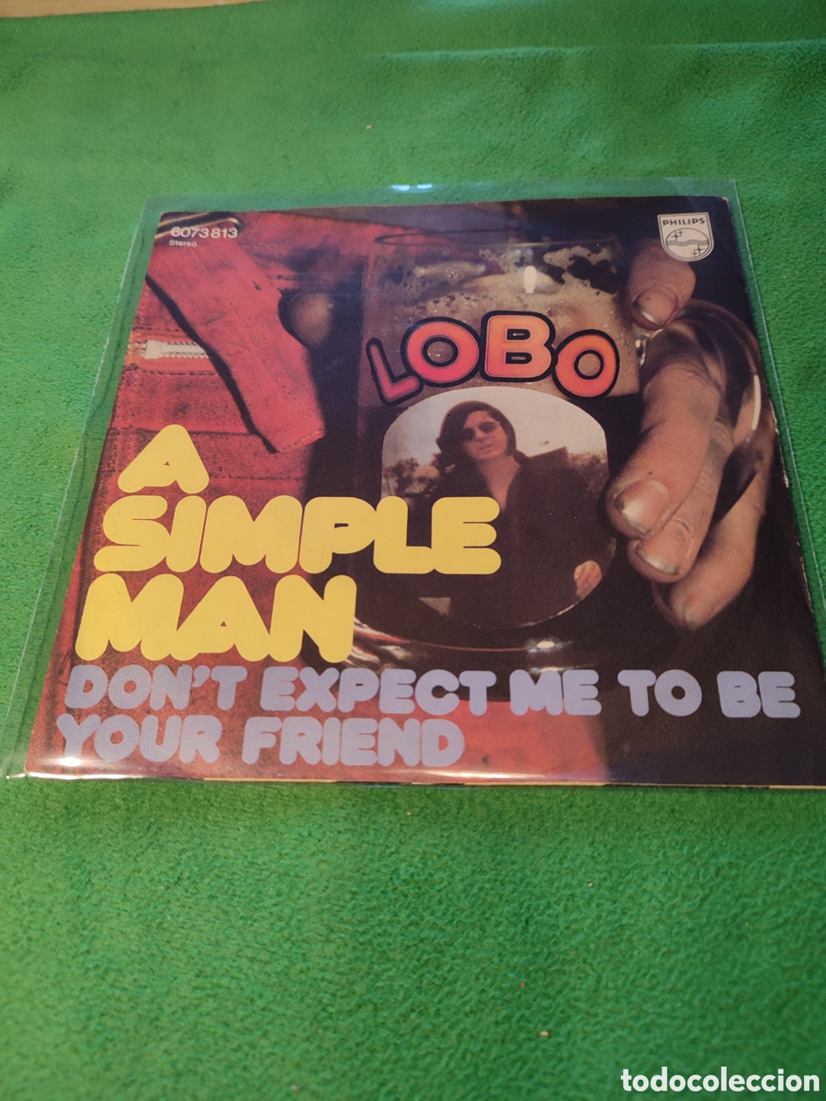 Discos de vinilo: Lobo - A simple man single - Foto 1