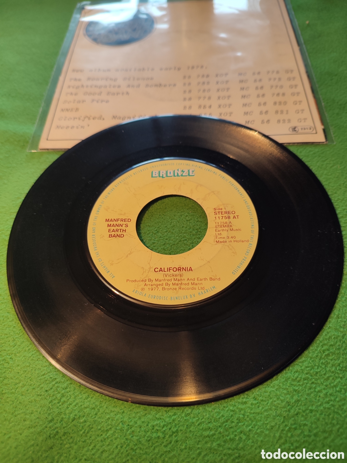 Discos de vinilo: Manfred Mann Earth Band - California - Foto 2