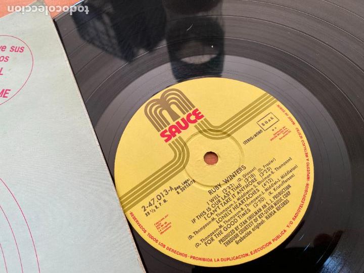 Discos de vinilo: RUBY WINTERS (I WILL) LP 1978 ESPA&Ntilde;A (B-47) - Foto 2