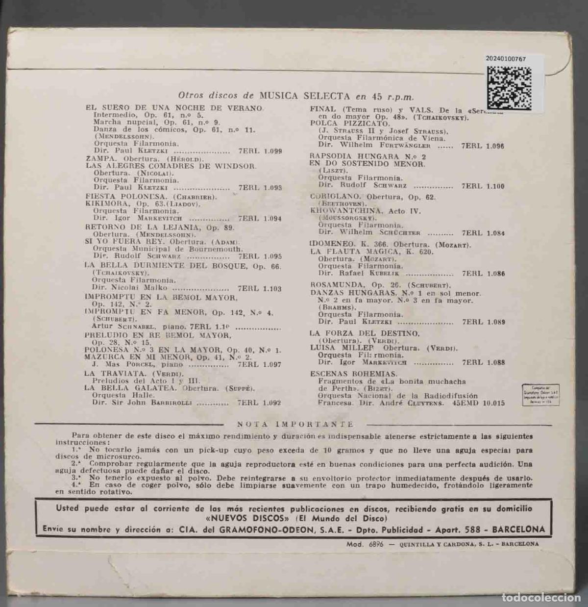 Discos de vinilo: EP. Bach Organo De La Catedral. bwv 565. commette - Foto 2