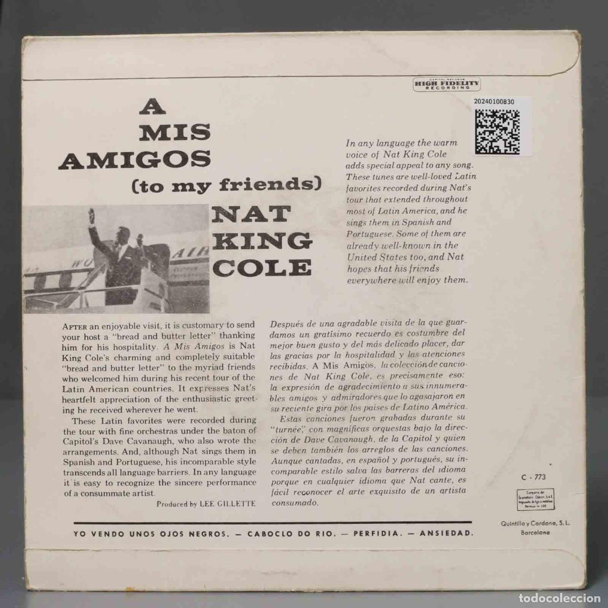 Discos de vinilo: EP. Nat King Cole &ndash; A Mis Amigos - Foto 2