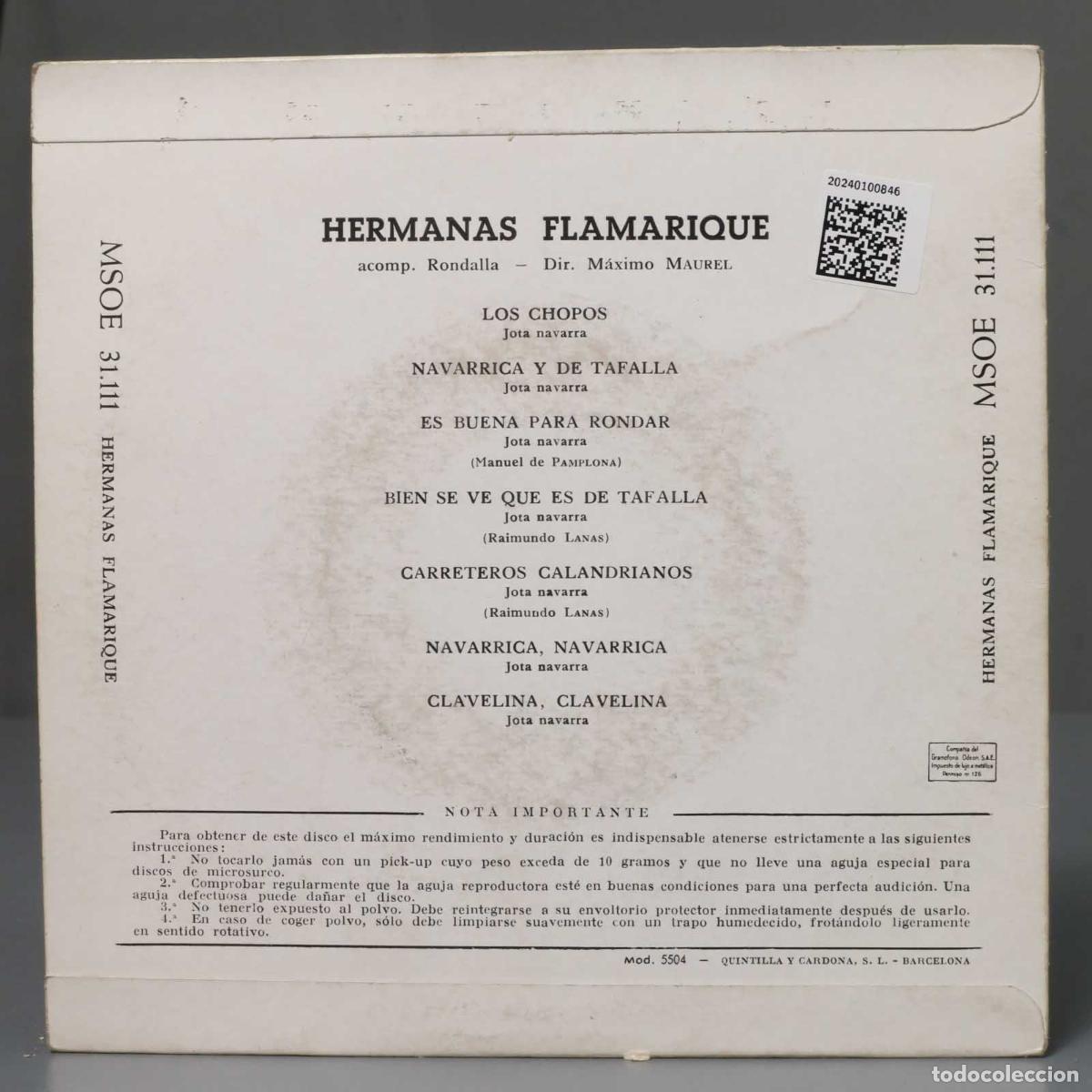Discos de vinilo: EP. Hermanas Flamarique &ndash; Navarra - Foto 2