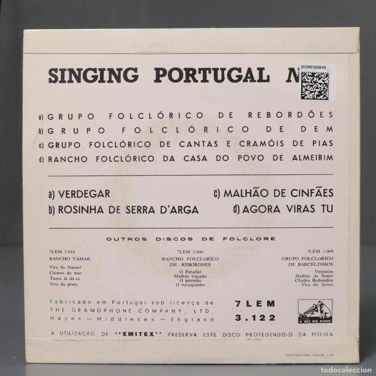 Discos de vinilo: EP. SINGING PORTUGAL 1 - Foto 2